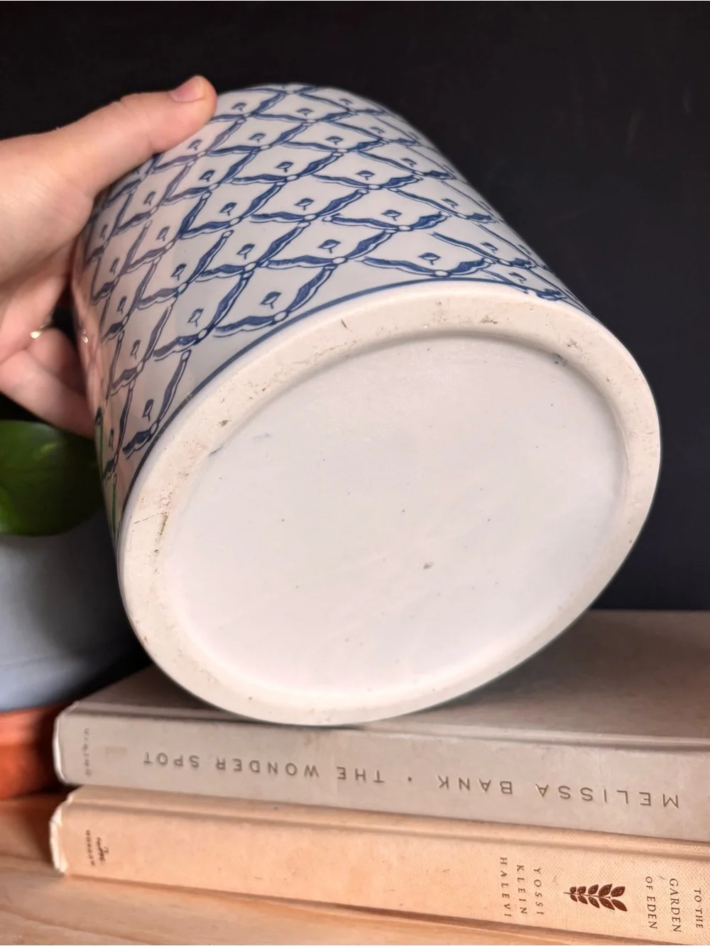 Blue and White Decorative Ceramic Vase